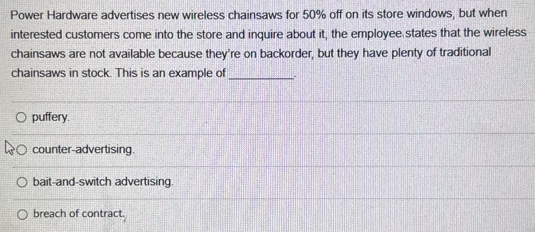  Power Hardware advertises new wireless chainsaws for 50% off on its