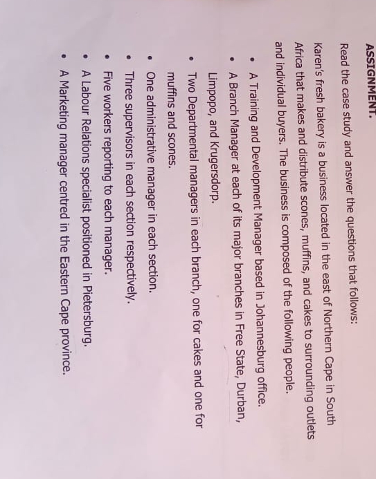  ASSIGNMENT. Read the case study and answer the questions that follows: