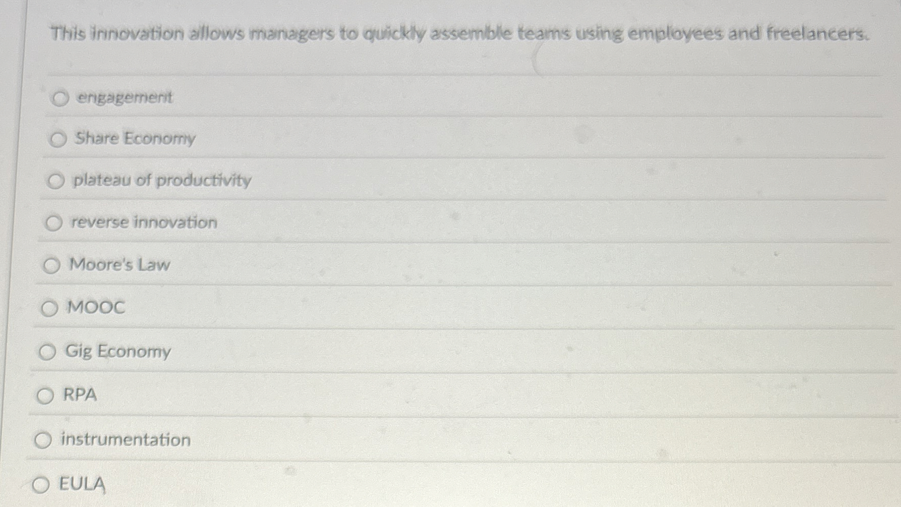  This innovation aillows managers to quickly assemble teams using emplovees and