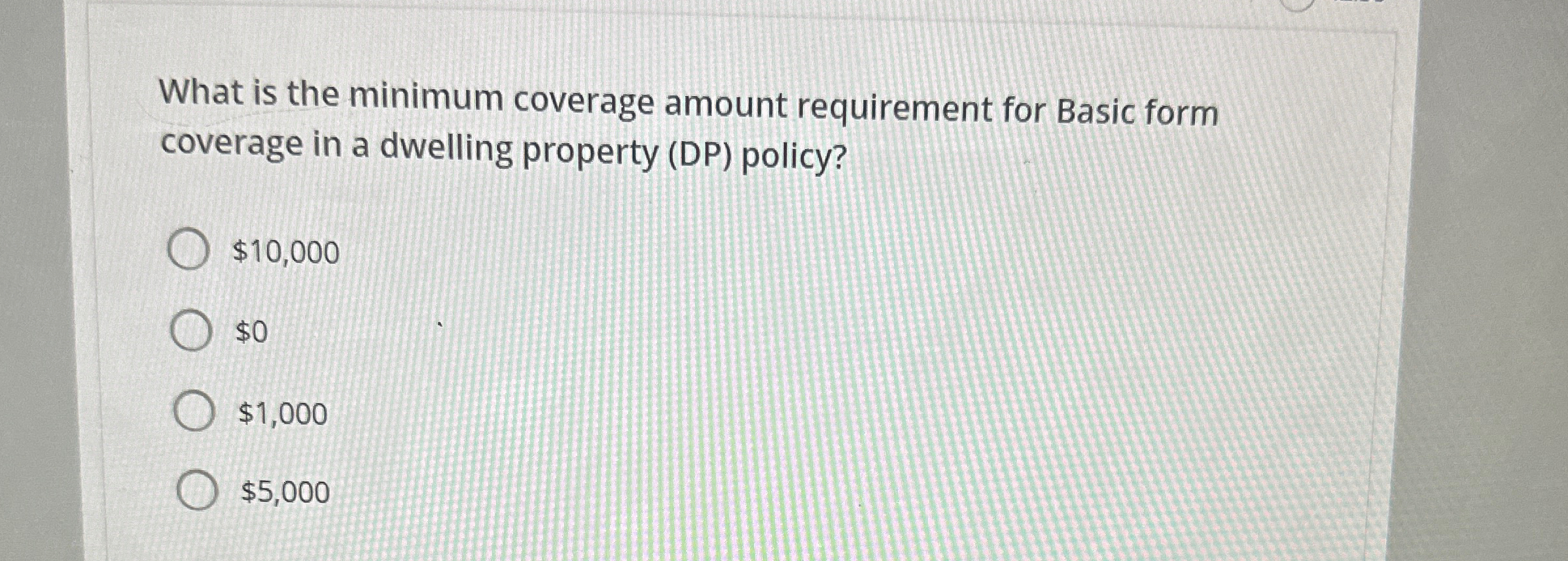  What is the minimum coverage amount requirement for Basic form coverage