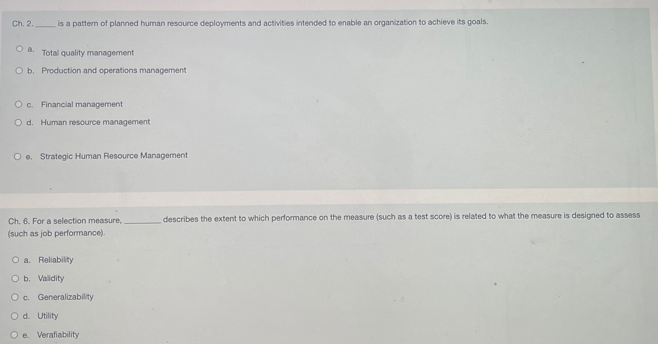  Ch.2.q, is a pattern of planned human resource deployments and activities