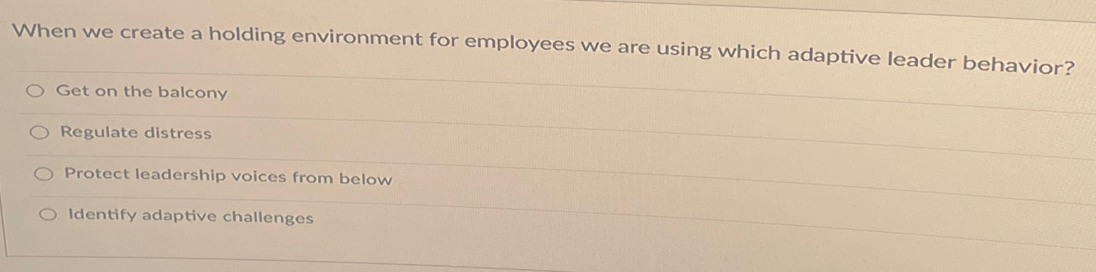  When we create a holding environment for employees we are using
