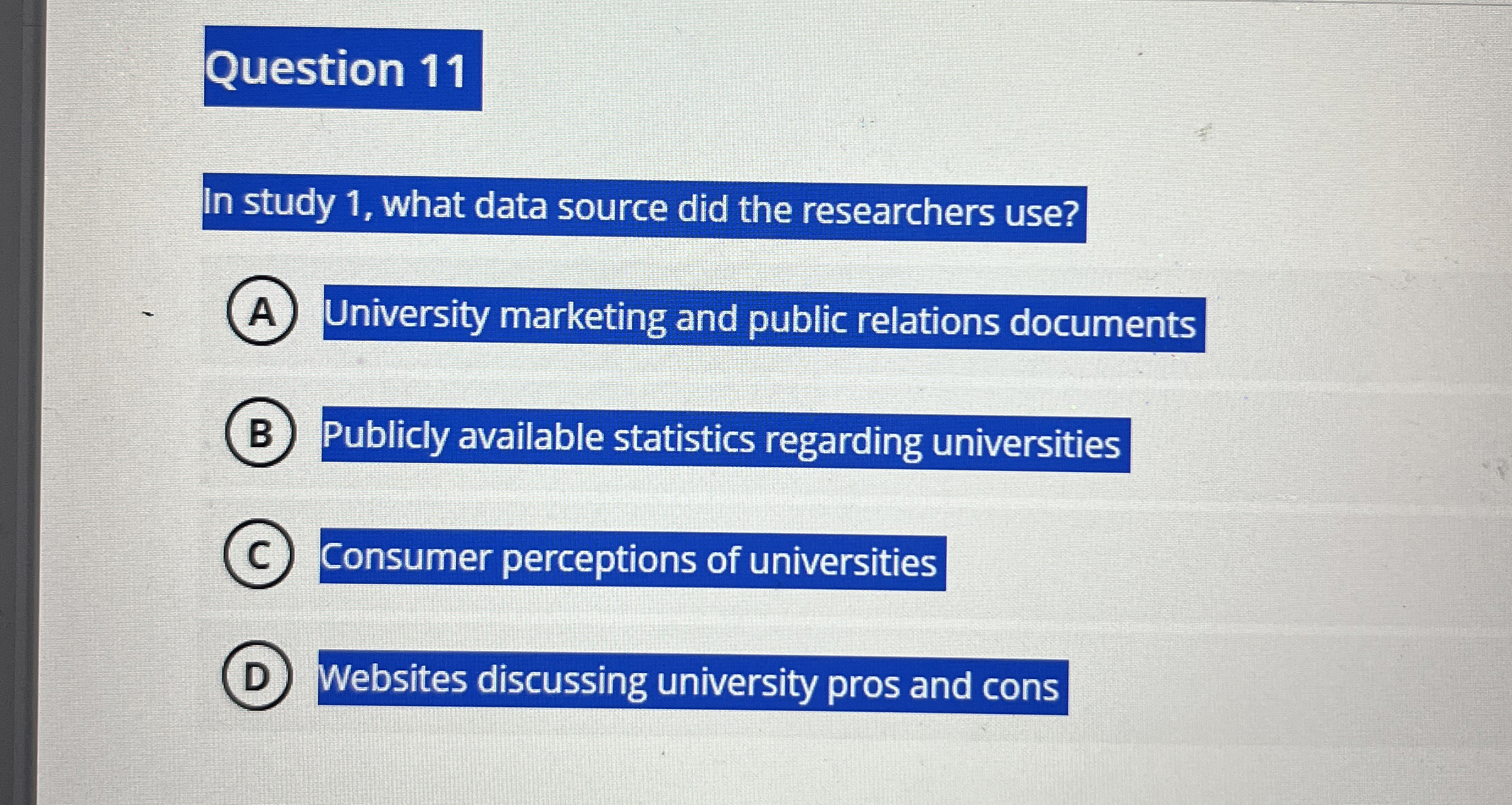 In study 1, what data source did the researchers use? A