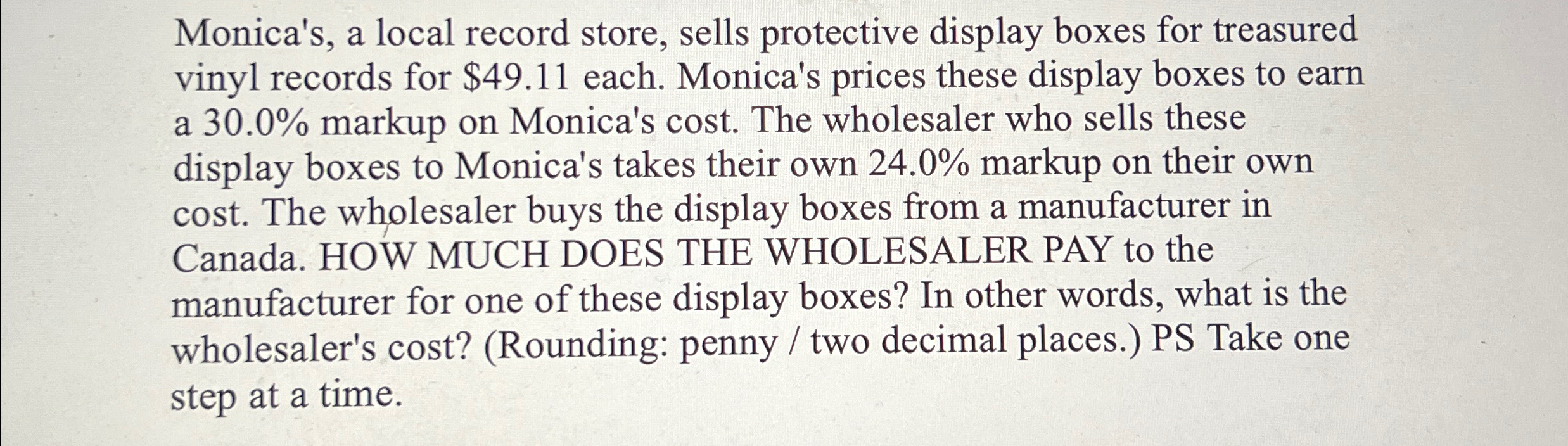  Monica's, a local record store, sells protective display boxes for treasured