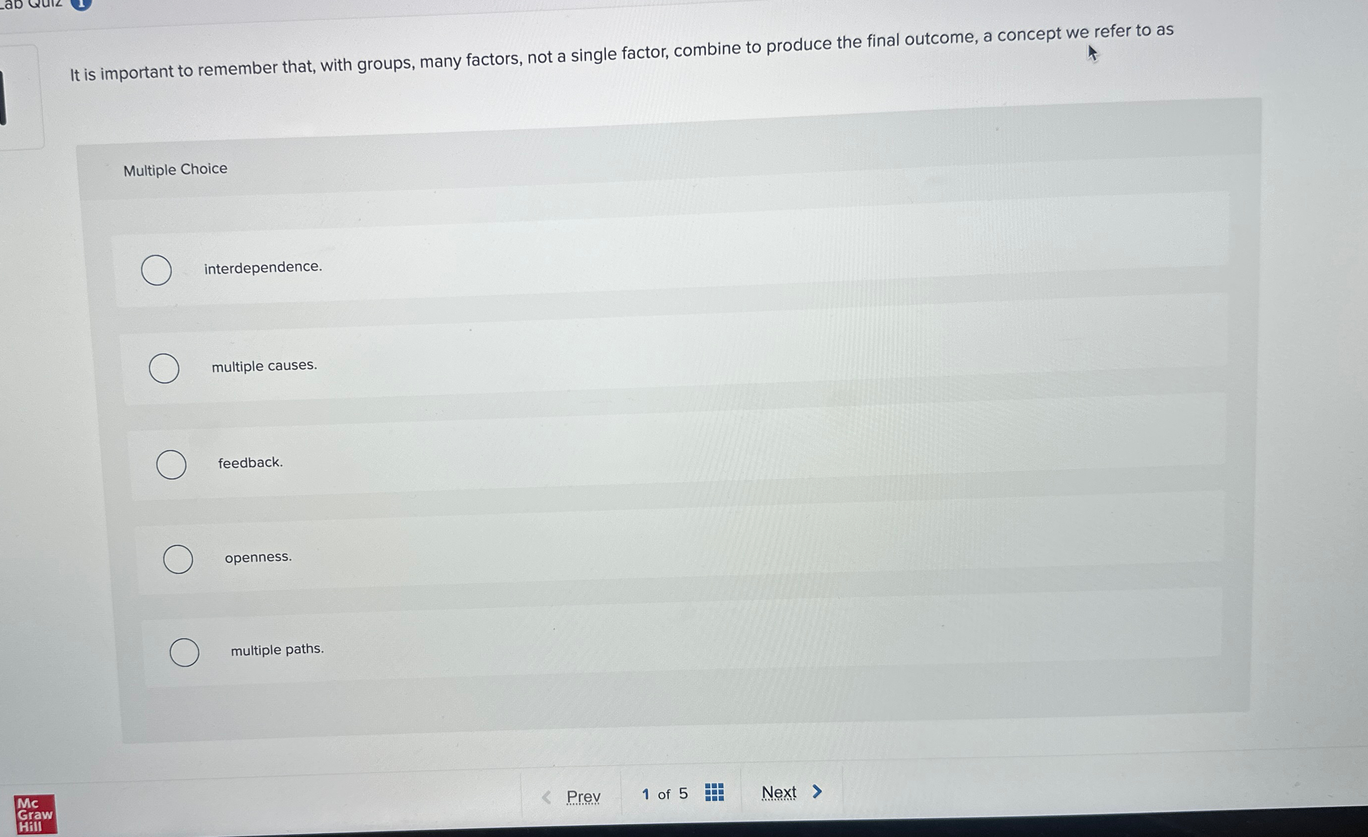  It is important to remember that, with groups, many factors, not