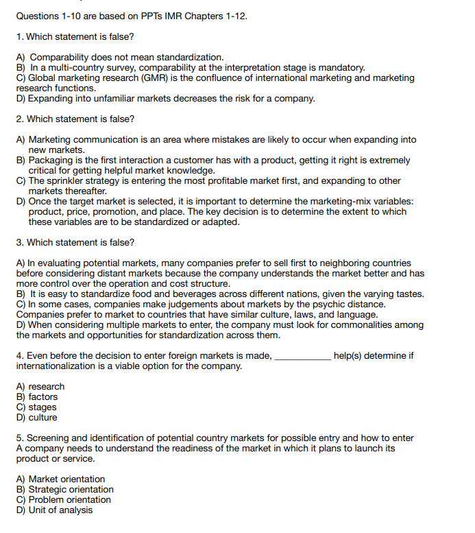  Which is not a type of equivalence? A) Construct B) Measurement
