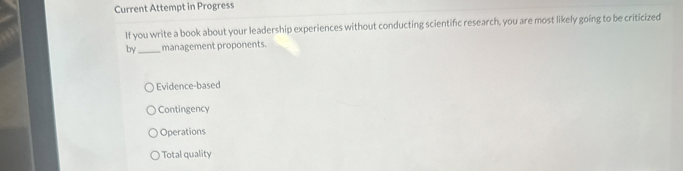  Current Attempt in Progress If you write a book about your