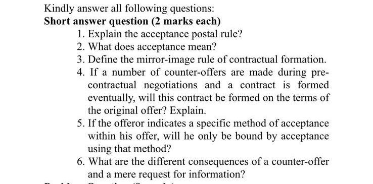  BUSINESS LAW (EAS207) ASSIGNMENT Note: This assignment would serve as a