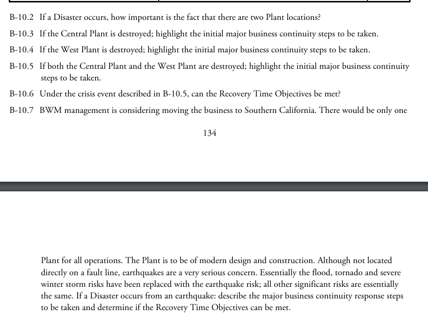 B-10.2 If a Disaster occurs, how important is the fact that