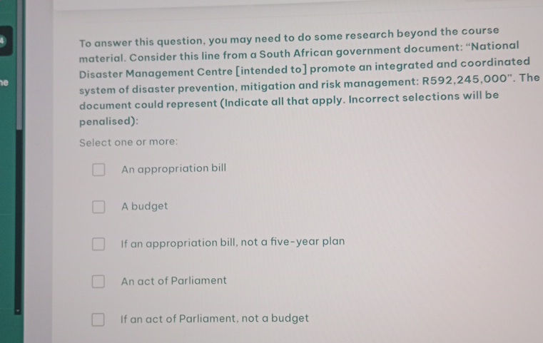  To answer this question, you may need to do some research