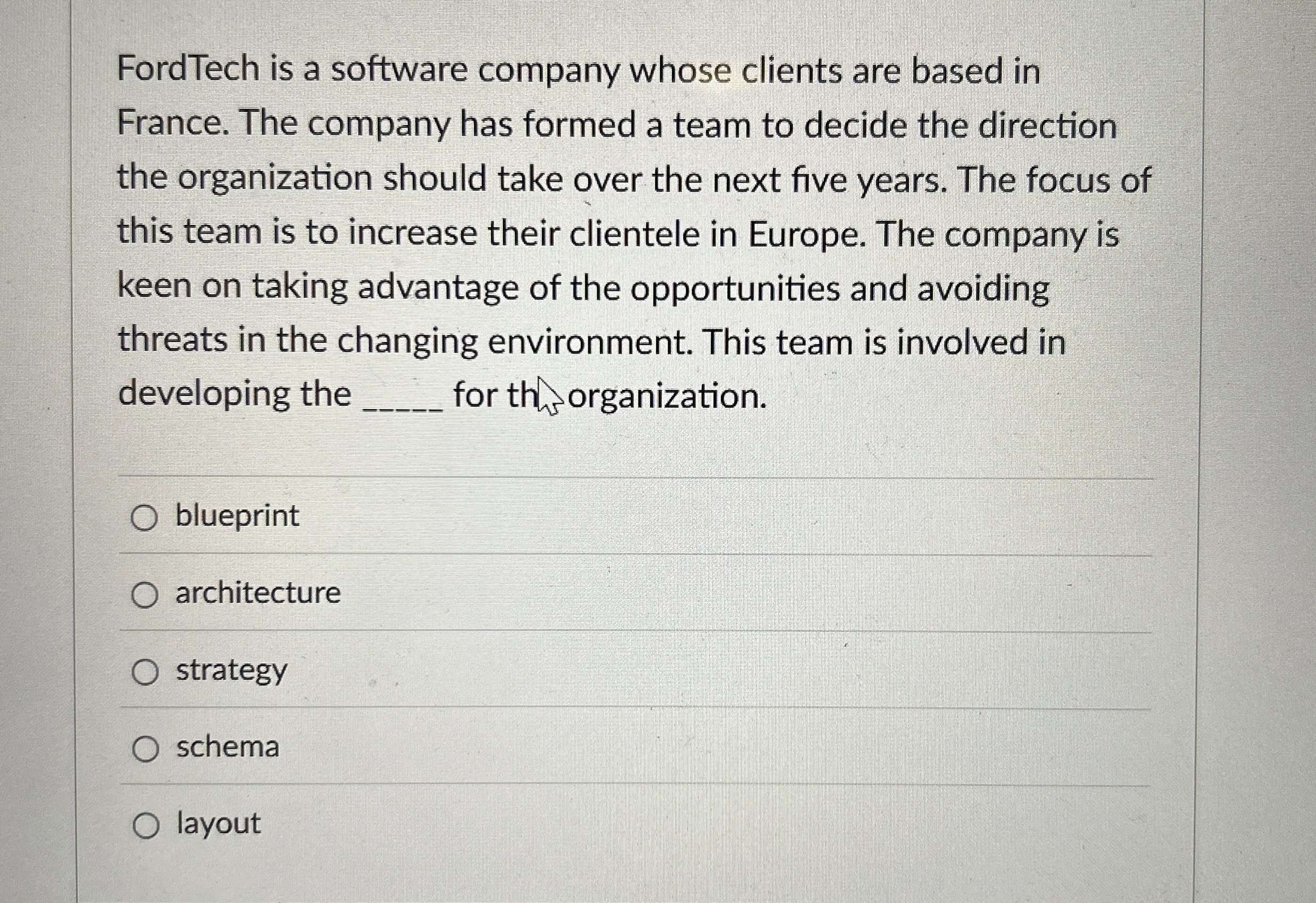  FordTech is a software company whose clients are based in France.