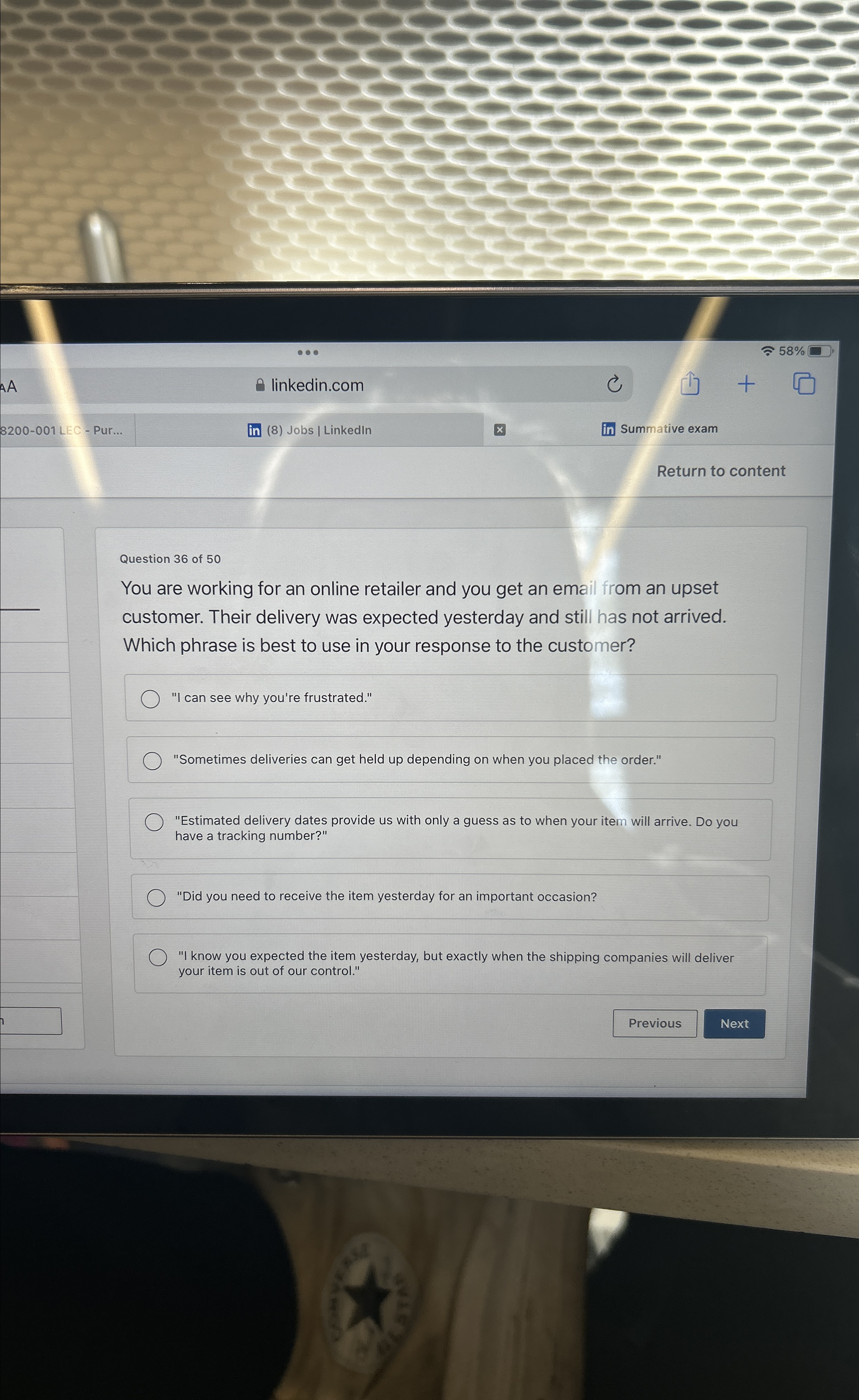  AA 8200-001 LEC - Pur... linkedin.com 58% (8) Jobs / LinkedIn