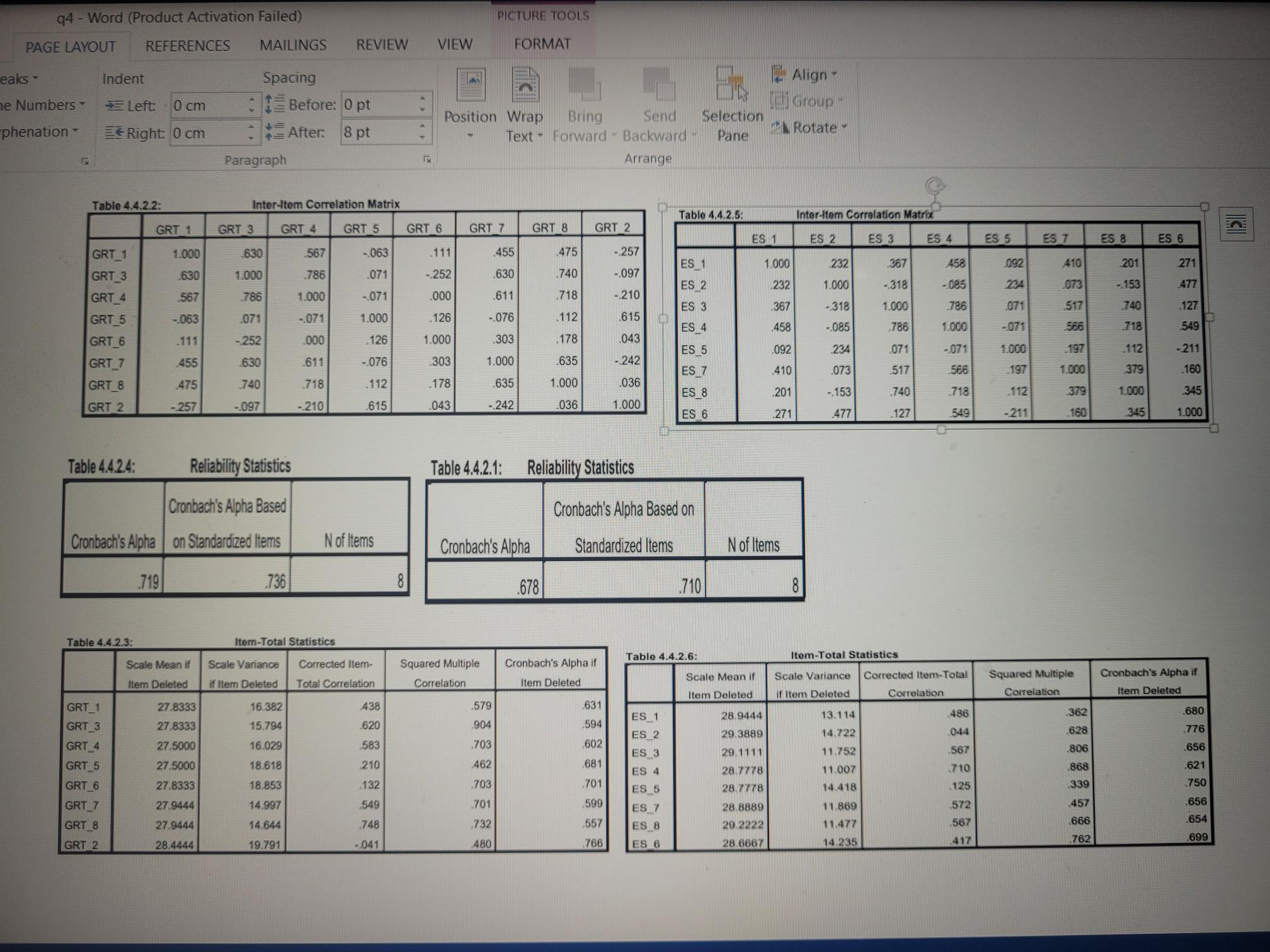  4.4.1. Identify TWO (2) levels of measurement in this questionnaire, and