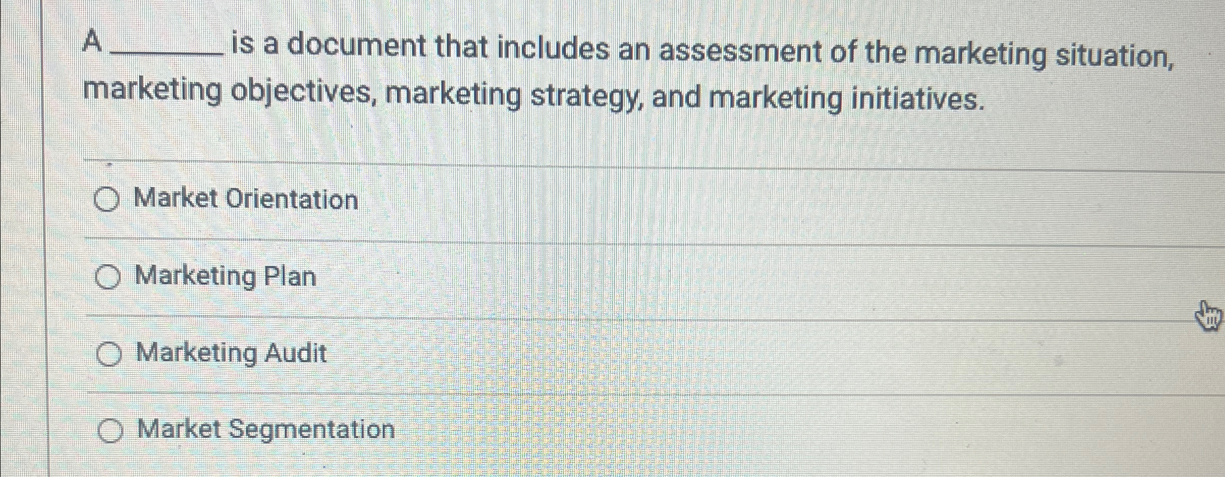  A q, is a document that includes an assessment of the