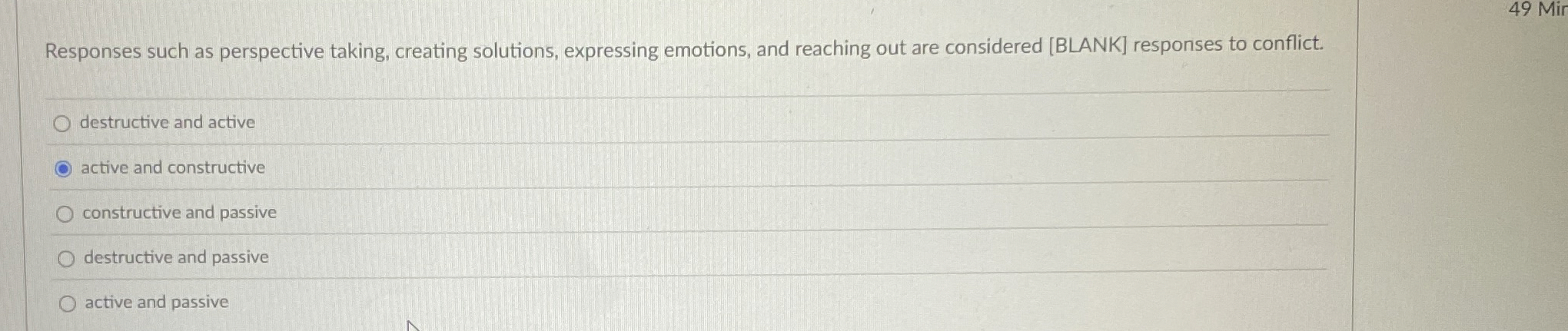  Responses such as perspective taking, creating solutions, expressing emotions, and reaching