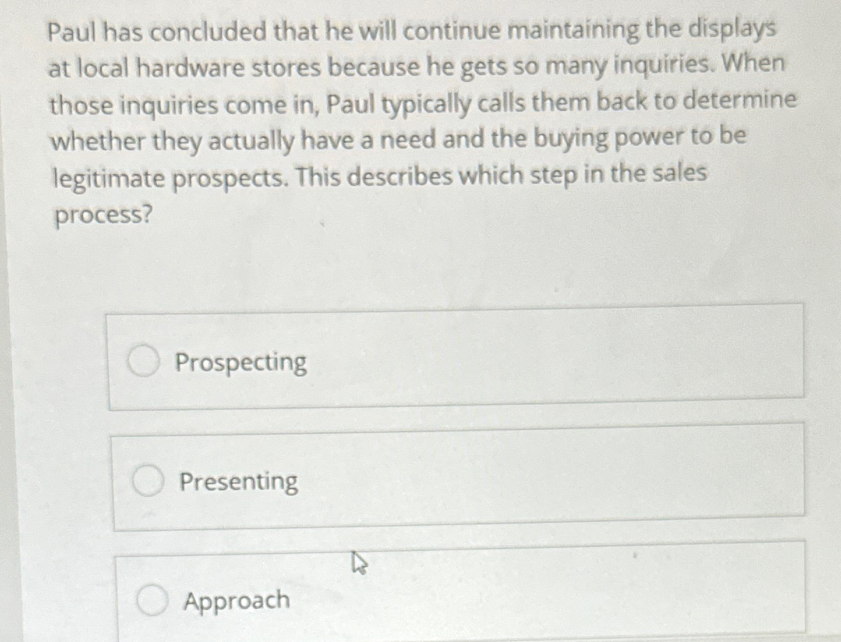  Paul has concluded that he will continue maintaining the displays at