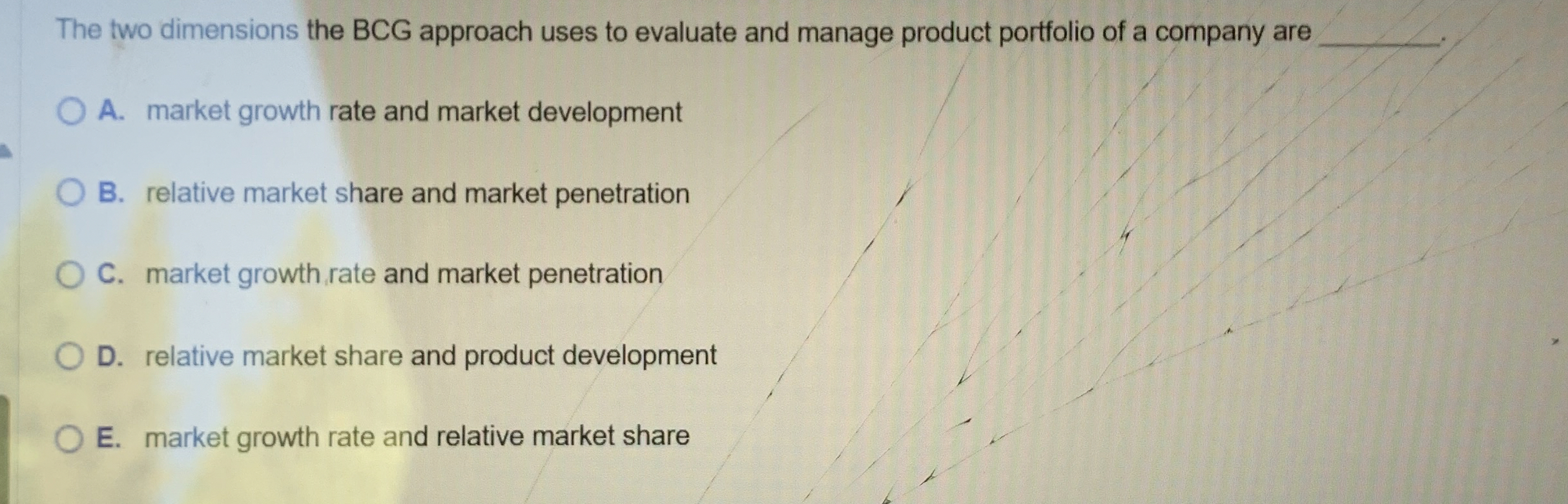  The two dimensions the BCG approach uses to evaluate and manage