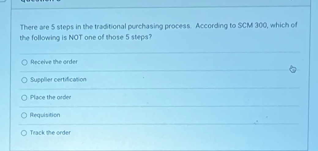  There are 5 steps in the traditional purchasing process. According to