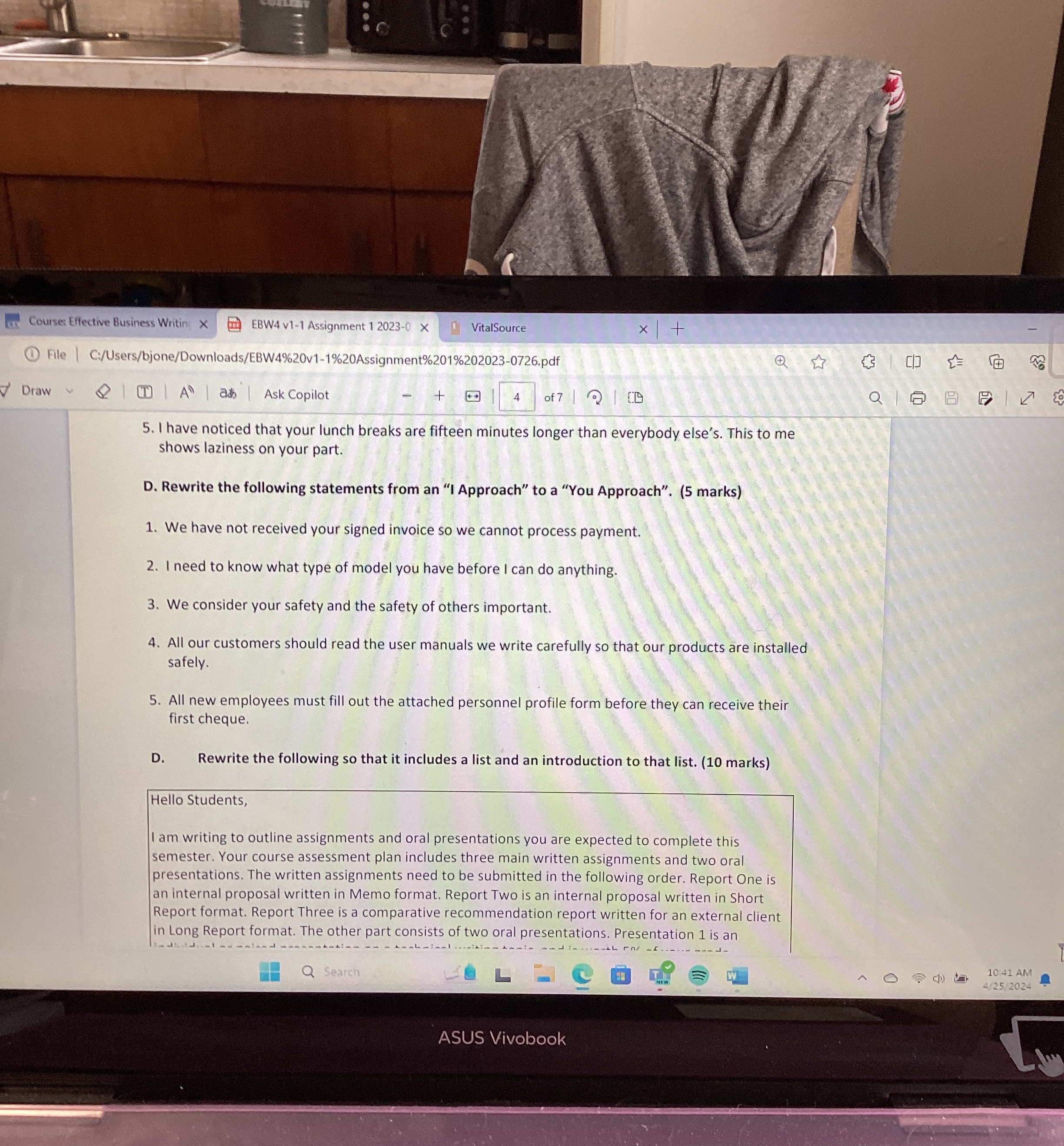  Course: Effective Business Writin EBW4 v1-1 Assignment 12023-0 VitalSource File C./Users/bjone/Downloads/EBW4%20v1-1%20Assignment%201%202023-0726.pdf