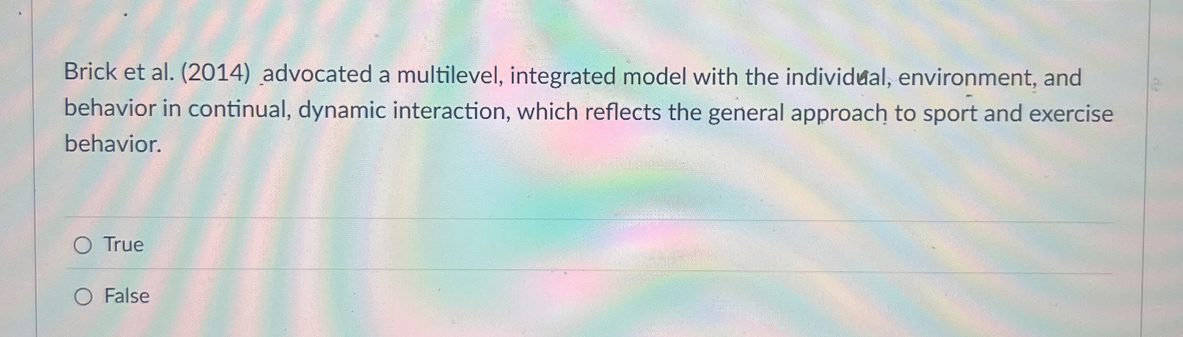  Brick et al.(2014) advocated a multilevel, integrated model with the individual,