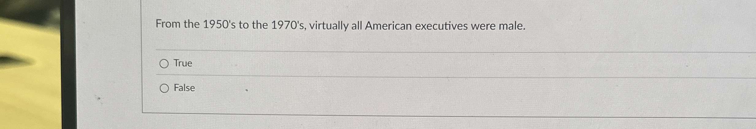  From the 1950's to the 1970's, virtually all American executives were