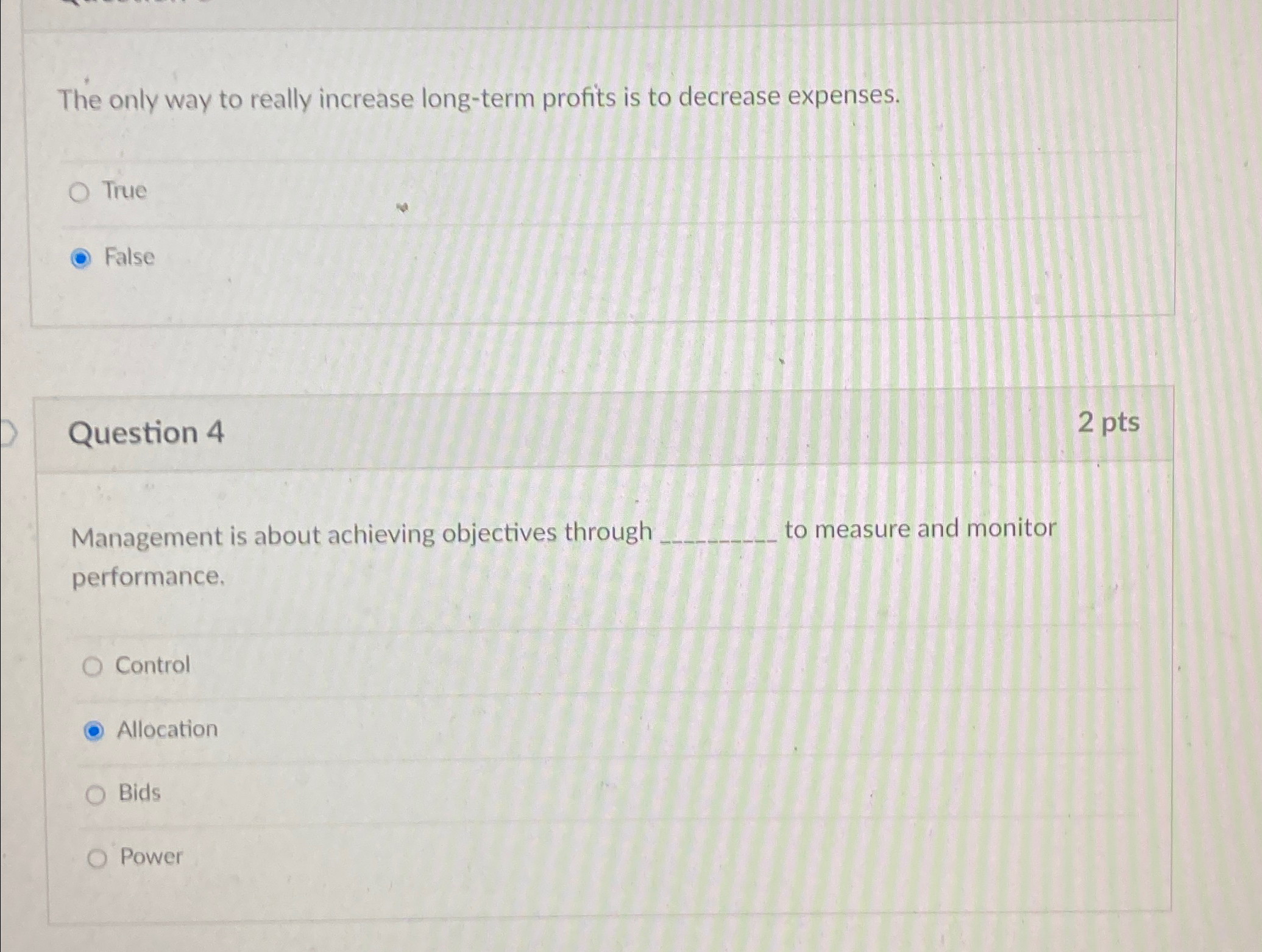  The only way to really increase long-term profits is to decrease