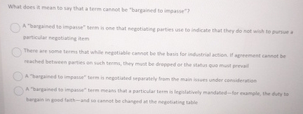  What does it mean to say that a term cannot be