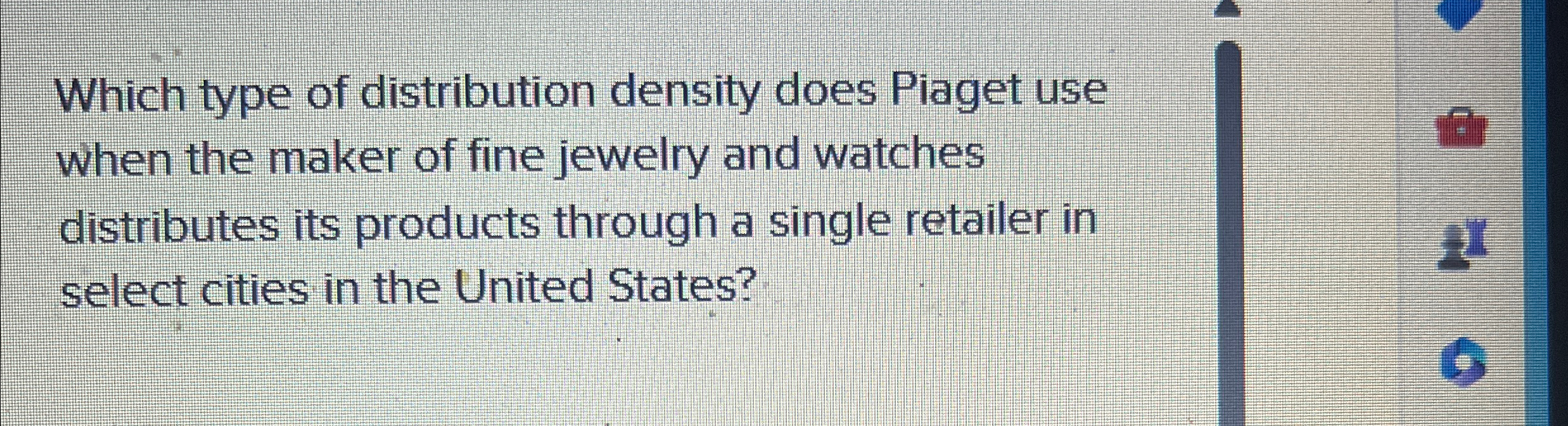  Which type of distribution density does Piaget use when the maker