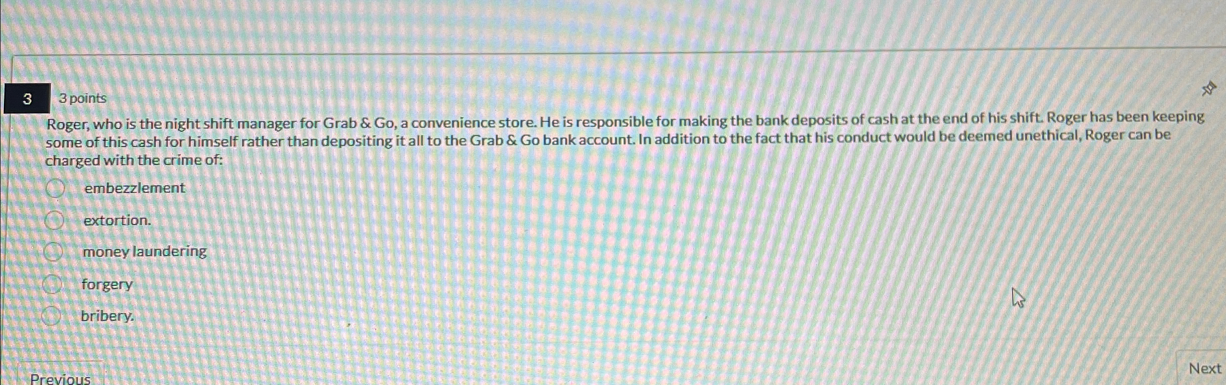  33 points Roger, who is the night shift manager for Grab