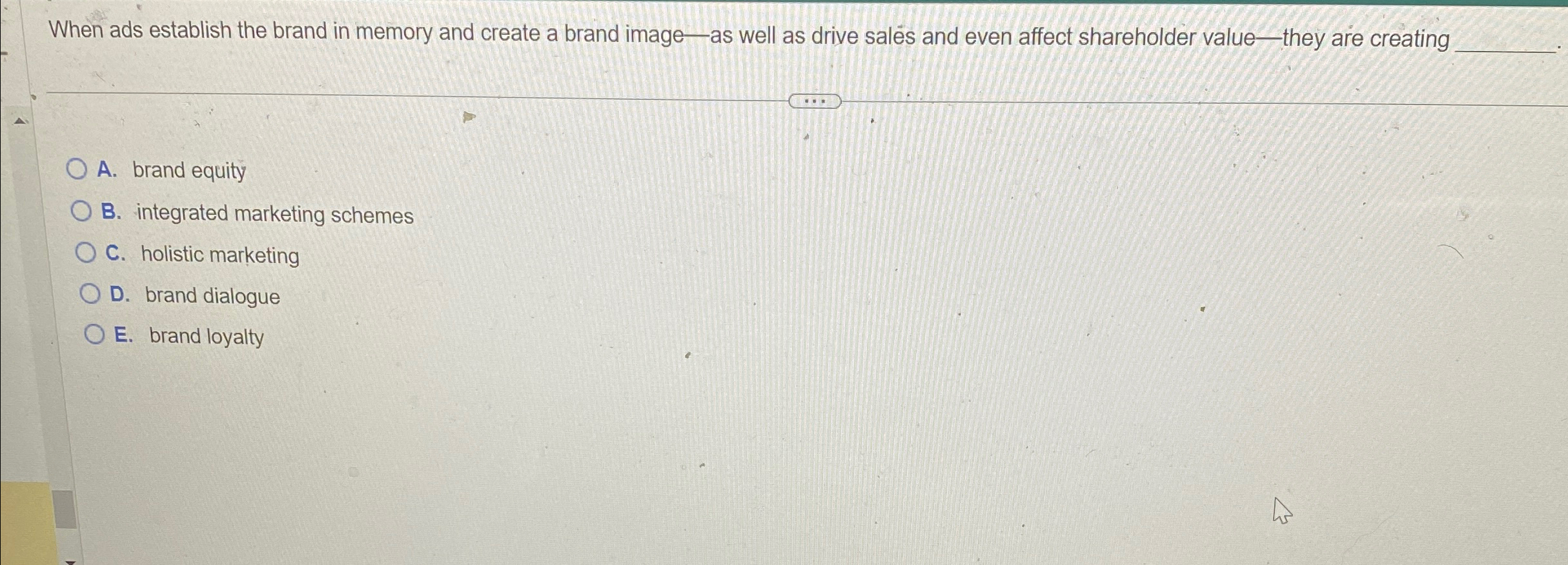  When ads establish the brand in memory and create a brand