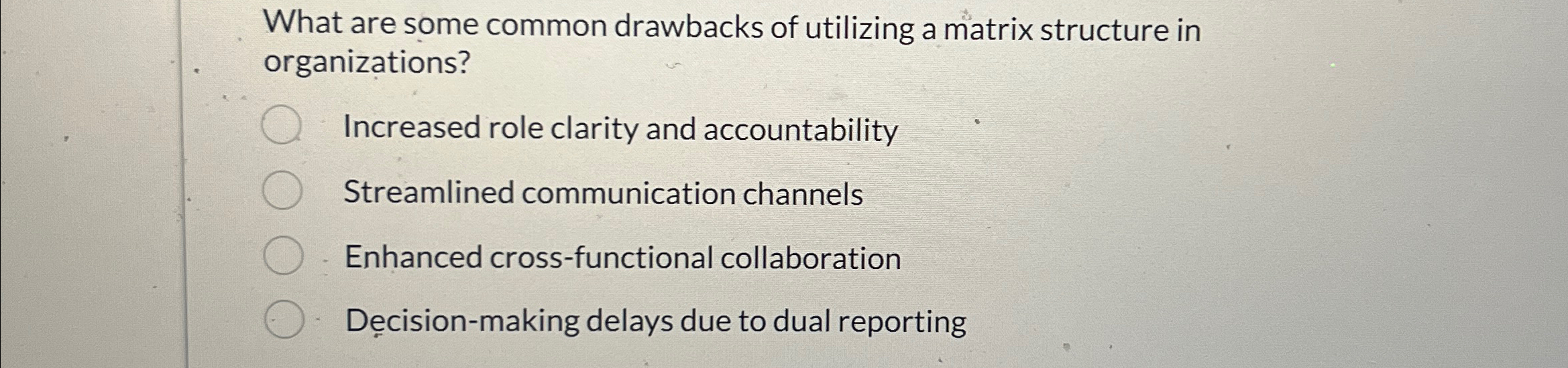  What are some common drawbacks of utilizing a matrix structure in