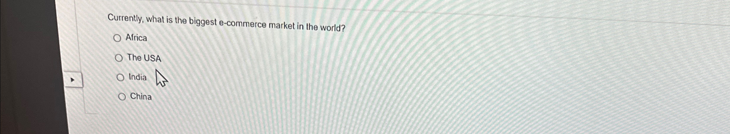  Currently, what is the biggest e-commerce market in the world? Africa