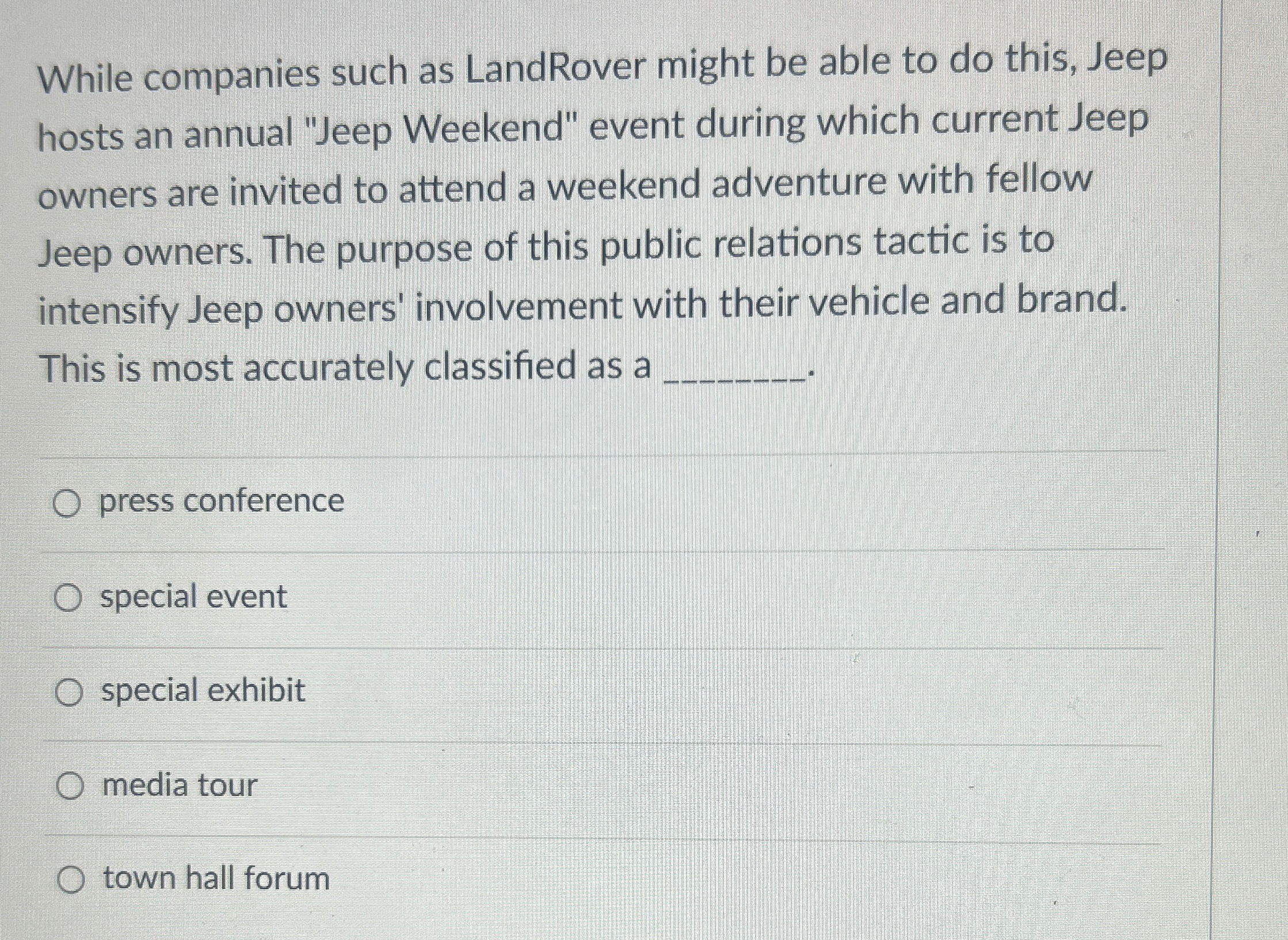  While companies such as LandRover might be able to do this,