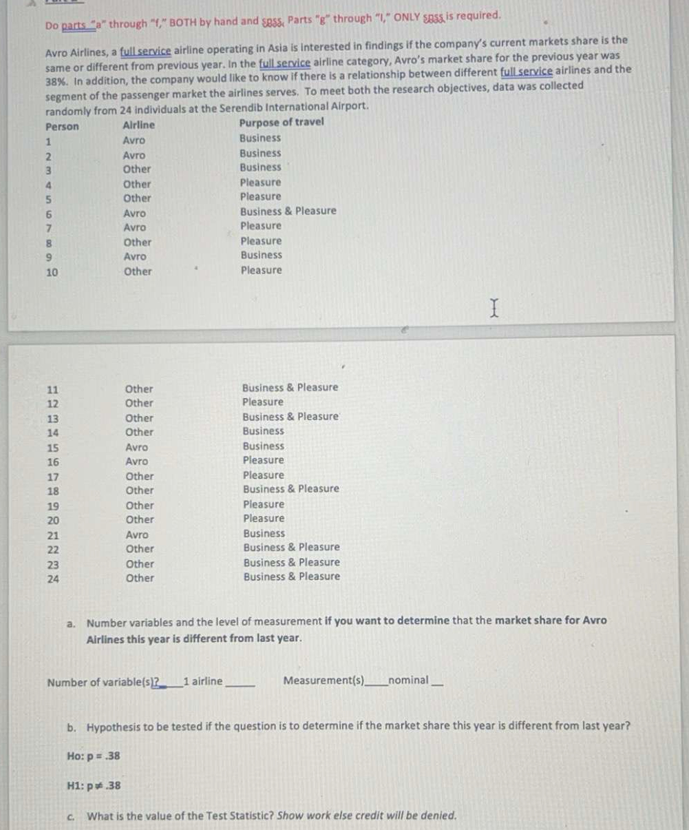  Do parts "a" through ",," BOTH by hand and s8S8, Parts