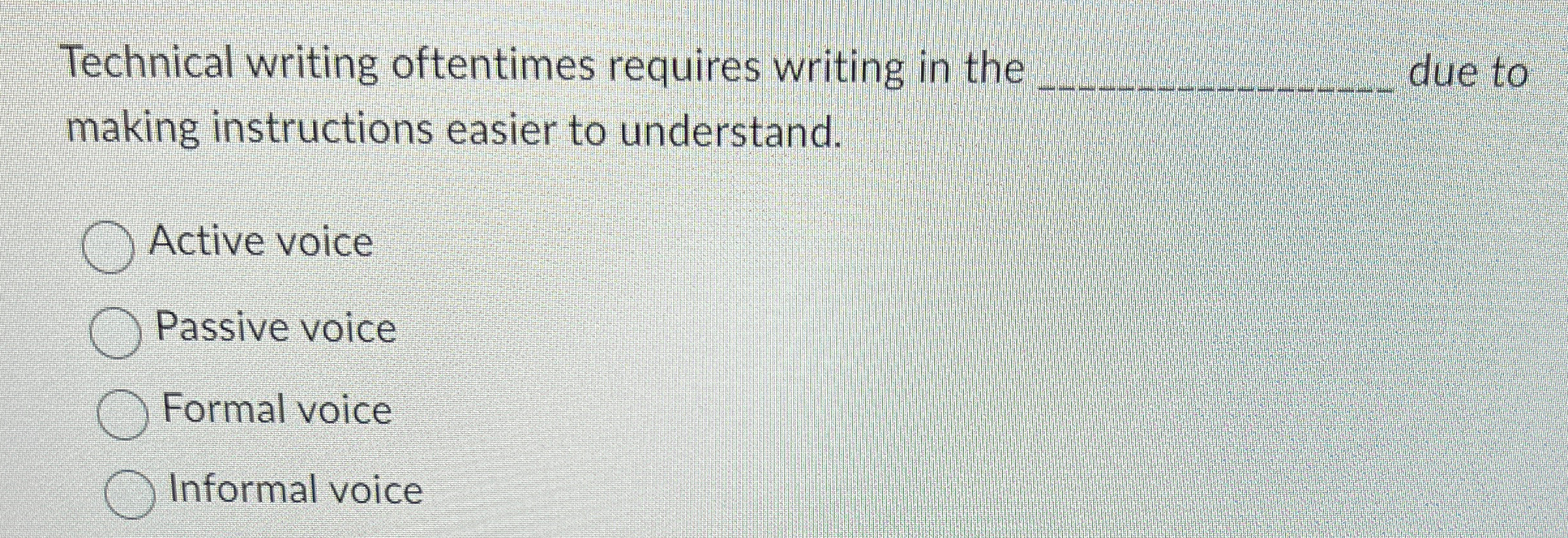  Technical writing oftentimes requires writing in the q, making instructions easier