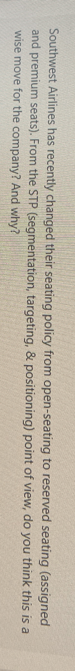  cussion Question 2: low are some useful links for you. Southwest