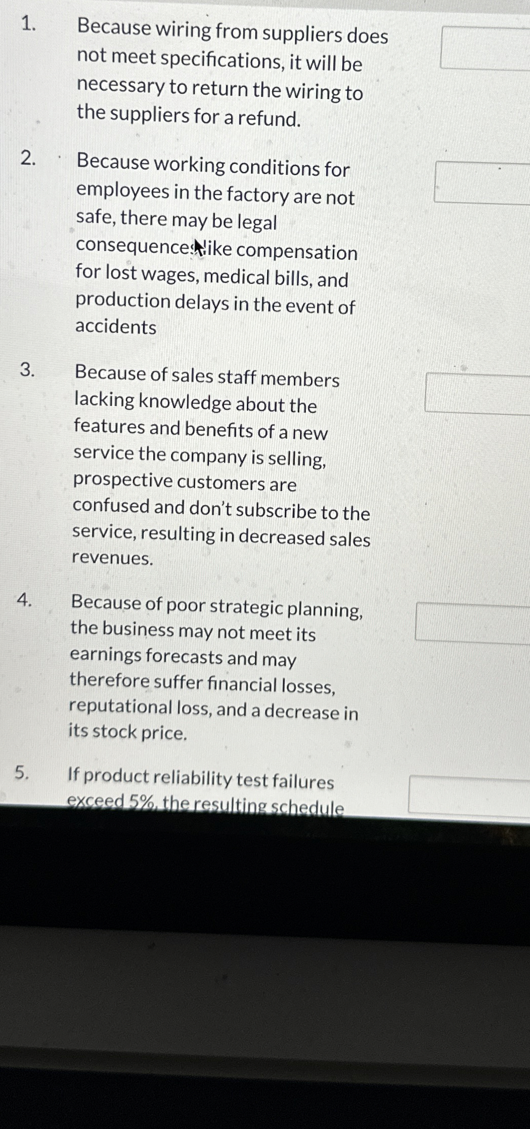  Because wiring from suppliers does not meet specifications, it will be