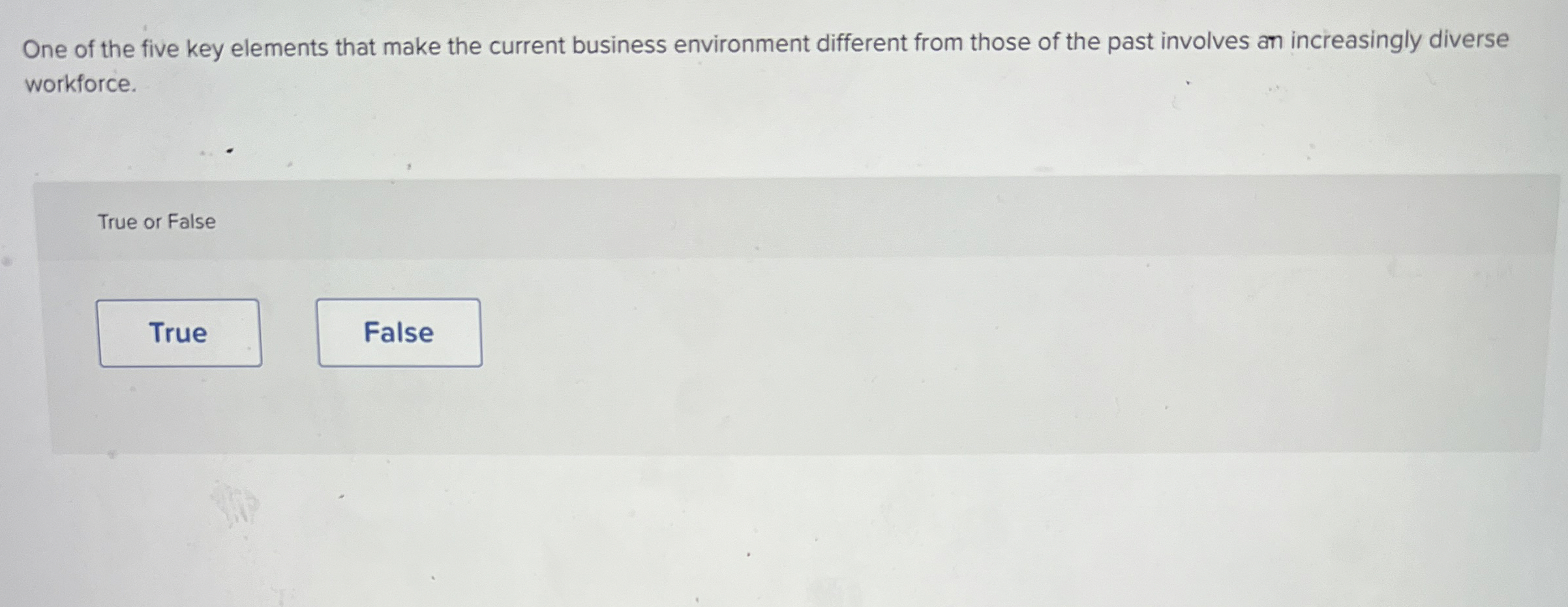  One of the five key elements that make the current business