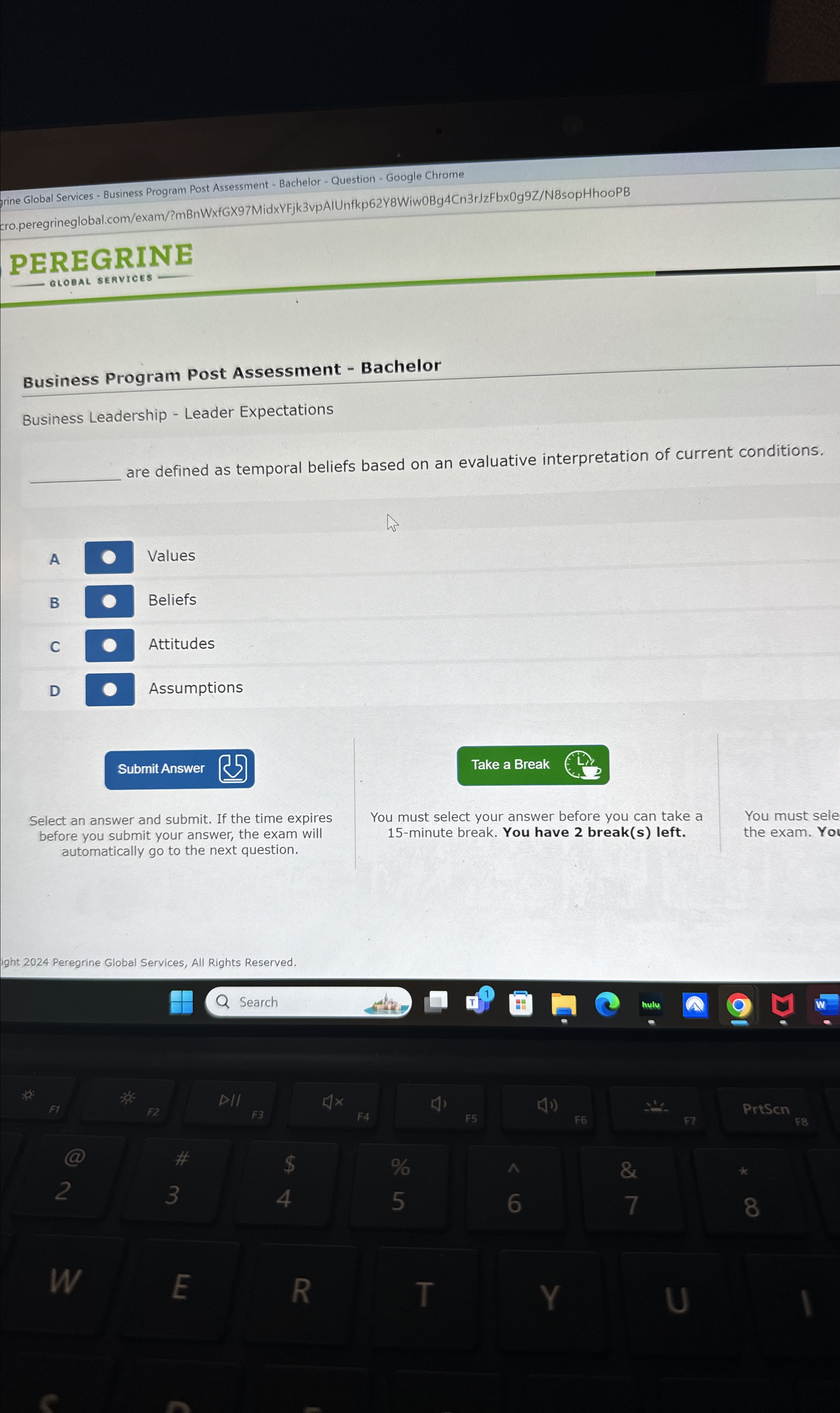  grine Global Services - Business Program Post Assessment - Bachelor -