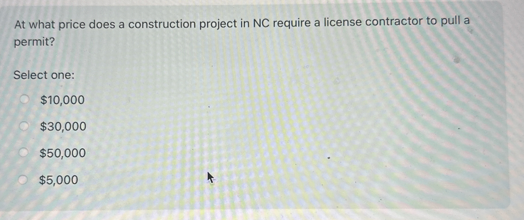  At what price does a construction project in NC require a