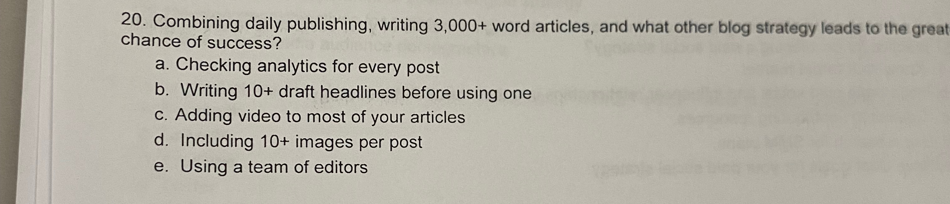  Combining daily publishing, writing 3,000+ word articles, and what other blog