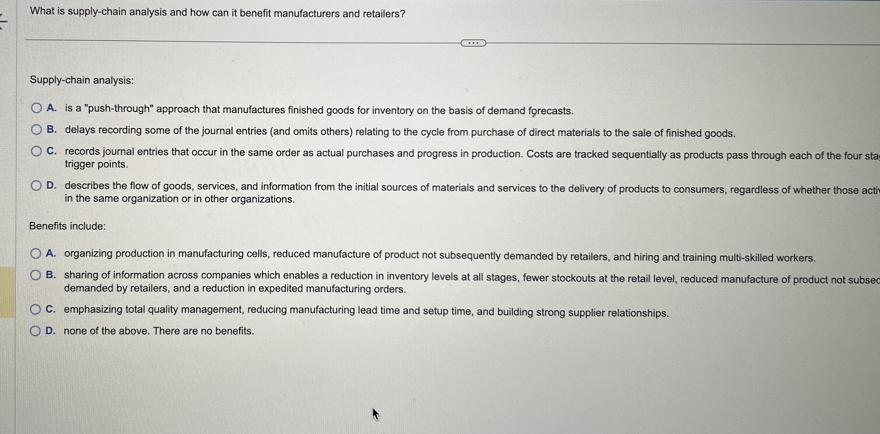  What is supply-chain analysis and how can it benefit manufacturers and