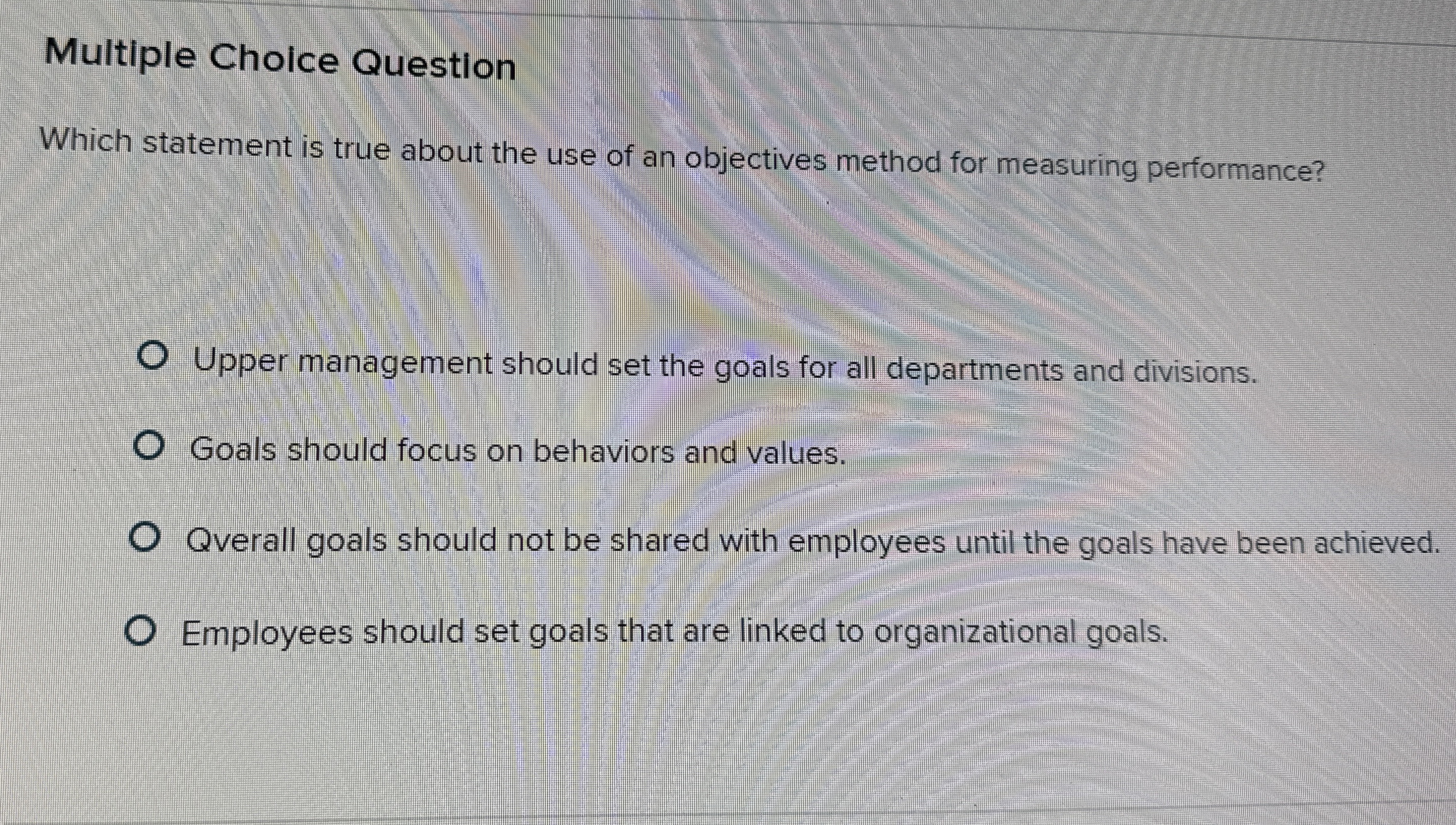  Multiple Choice Question Which statement is true about the use of