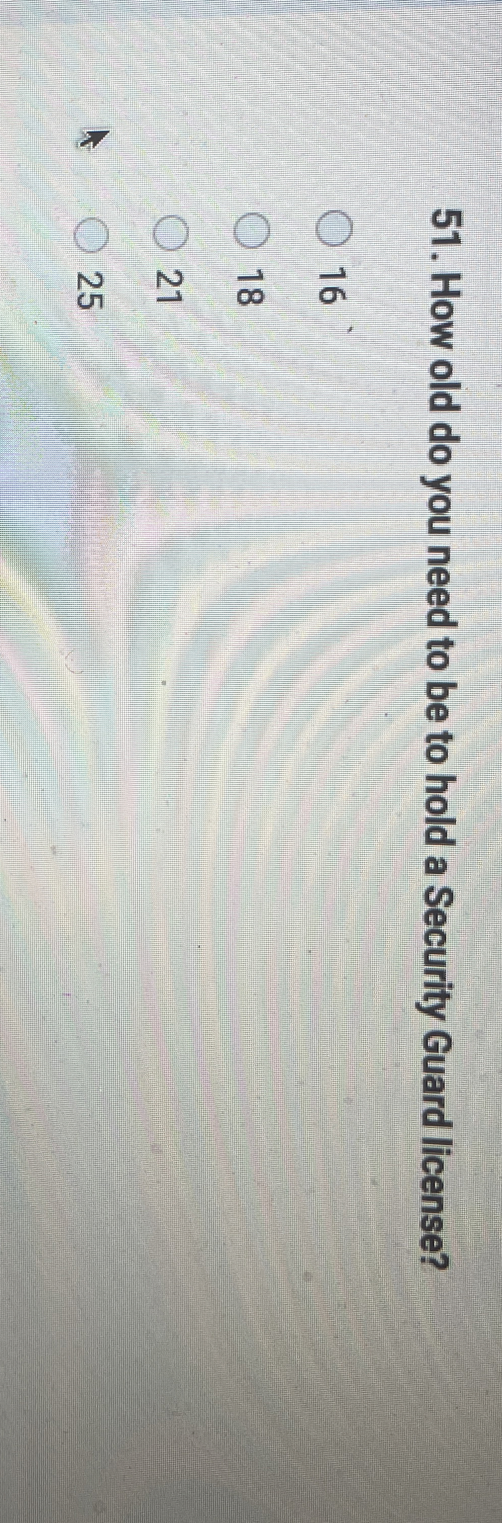  How old do you need to be to hold a Security