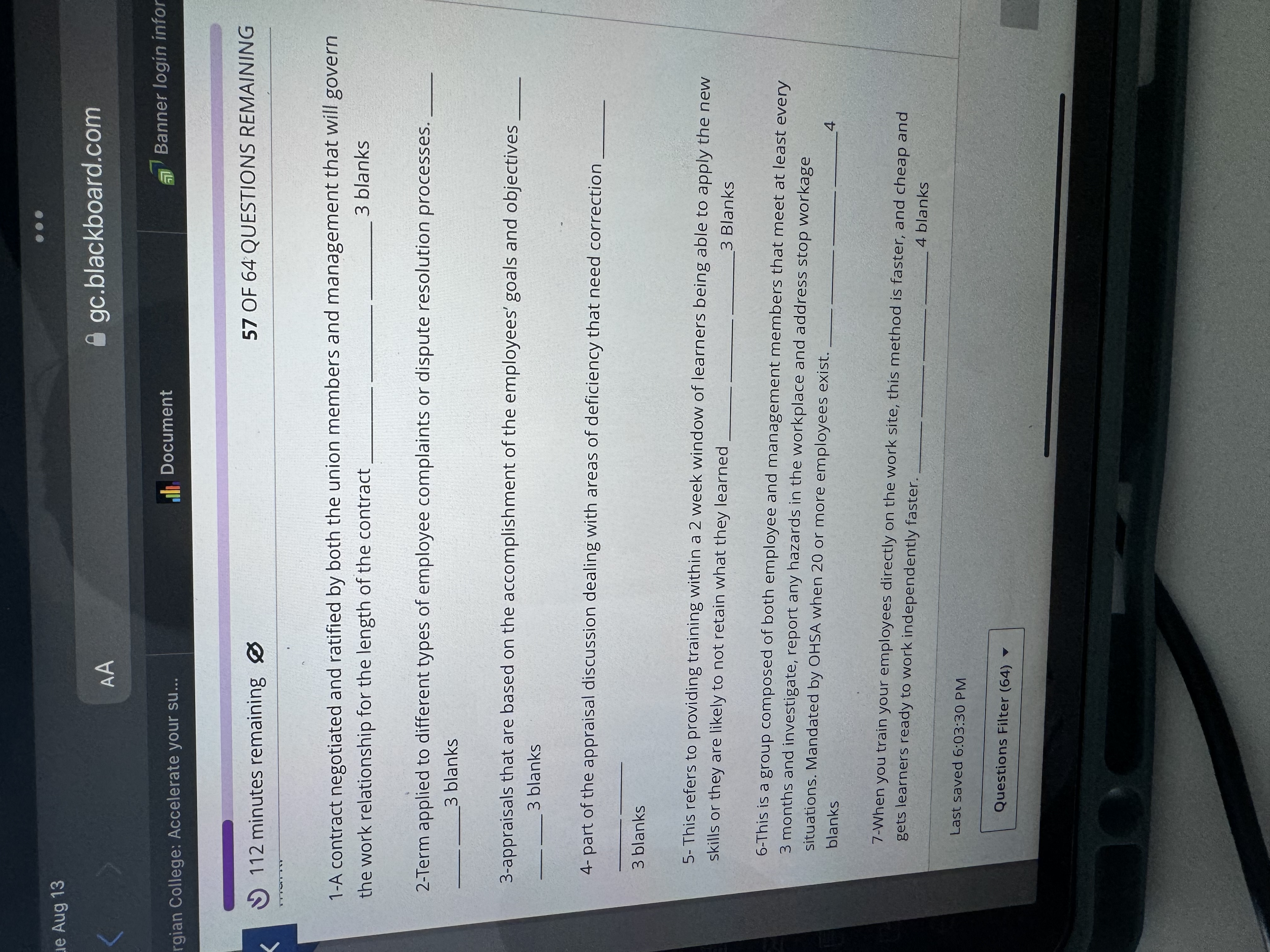  Aug 13 AA gc.blackboard.com rgian College: Accelerate your su... Document Banner