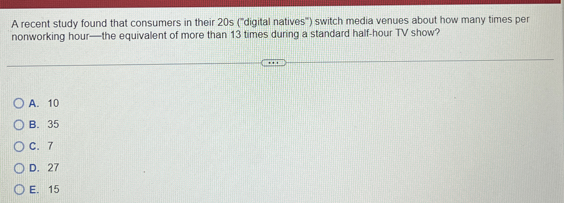  A recent study found that consumers in their 20s ("digital natives")