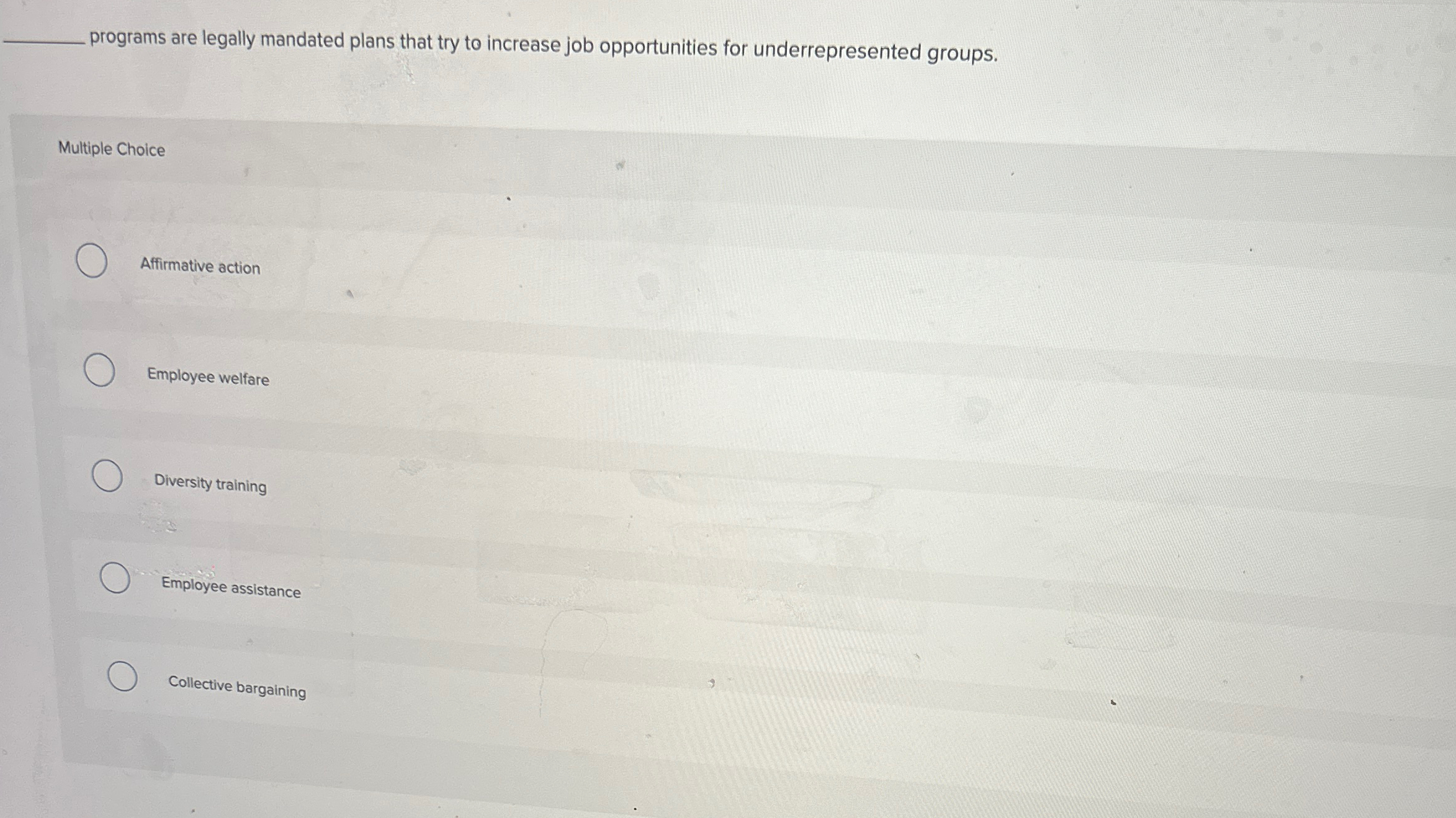  programs are legally mandated plans that try to increase job opportunities