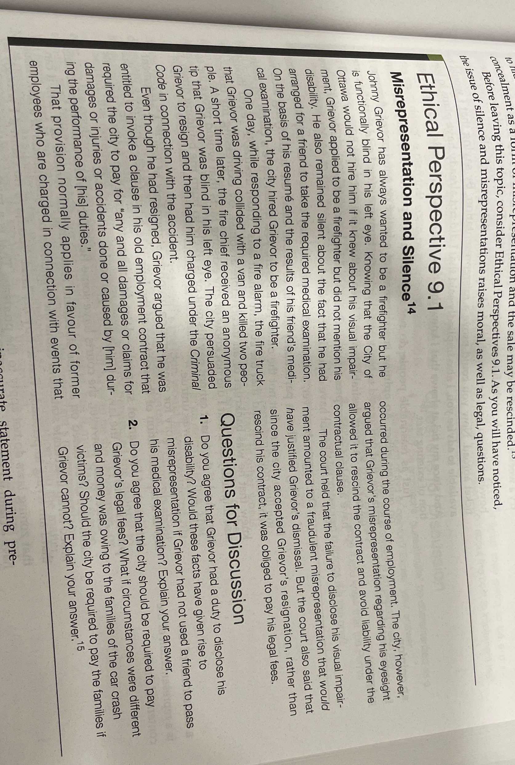  concea fore leaving this topic, consider Ethical Perspectives 9.1. As you