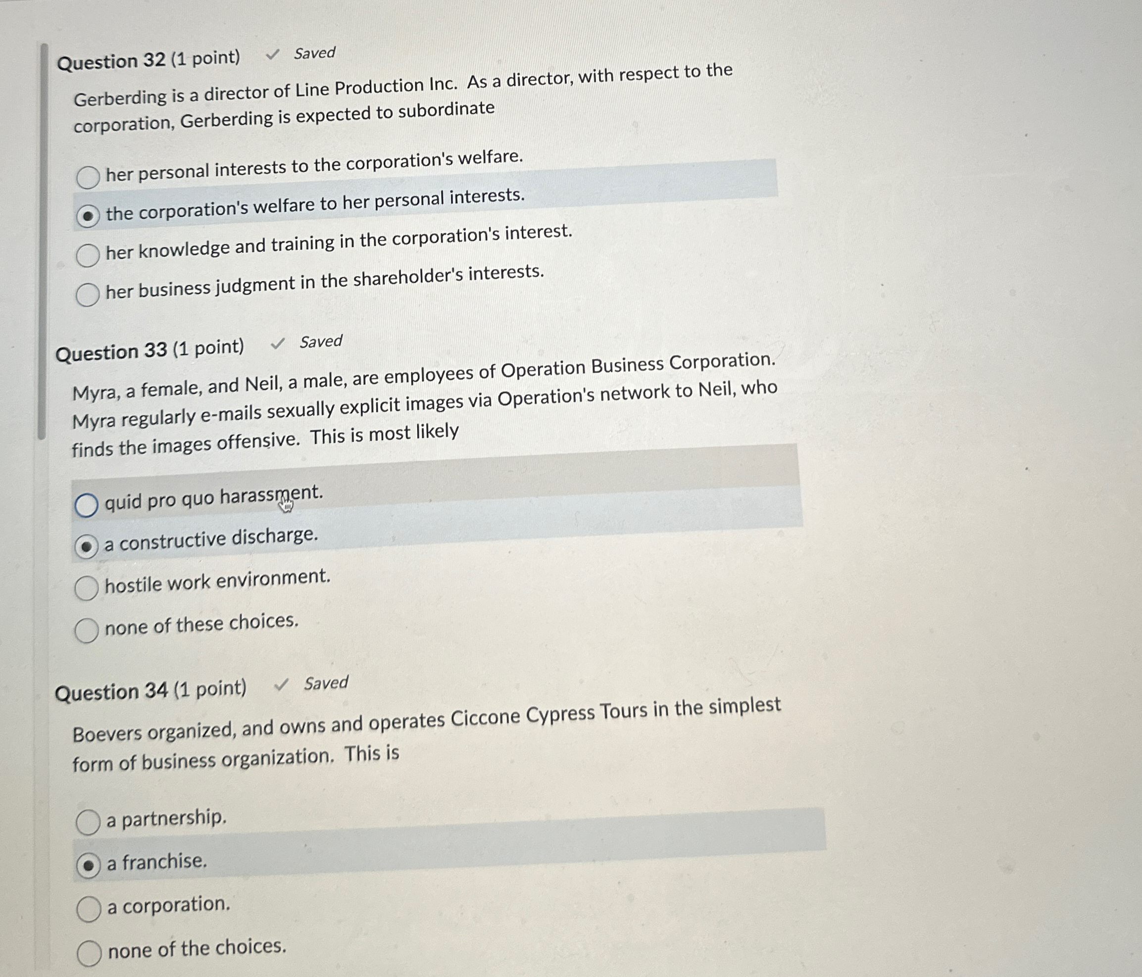  Question 32(1 point) Saved Gerberding is a director of Line Production