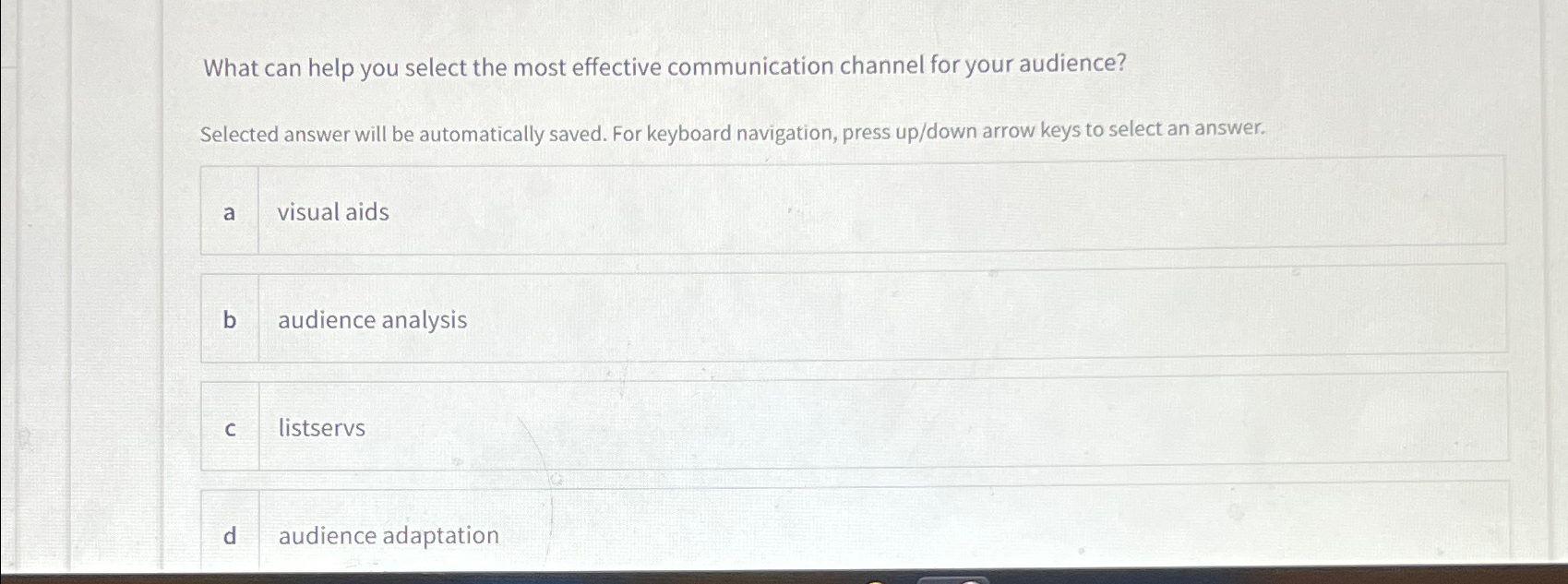  What can help you select the most effective communication channel for